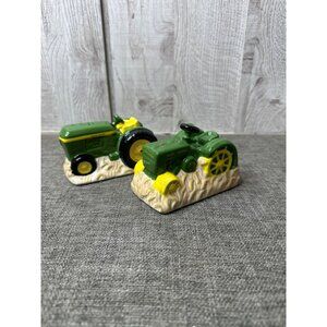 John Deere Tractor Ceramic Salt & Pepper Shakers Licensed Collectible Farmhouse